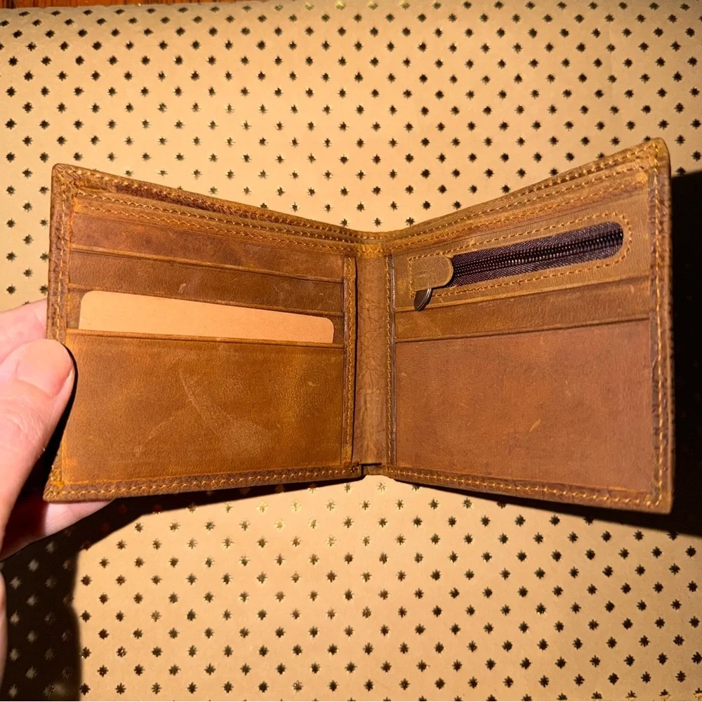🆕 NEW Men's Light Brown Textured Wallet